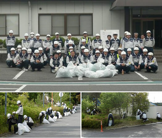 image:Street-cleaning activity around our factory (Shiga Prefecture, Japan)